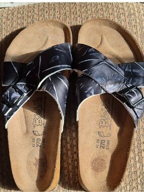 Birki's Quality Shoes Made In Germany Black White Marble Size Ladies 11 Men 9